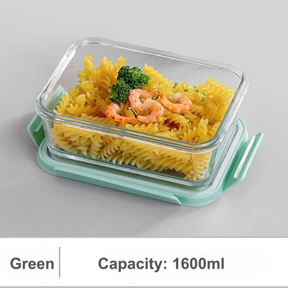 Glass Bento Lunch Box, Meal Prep Containers, Food Storage Containers, Airtight Bento Boxes for Microwave, Oven, Freezer